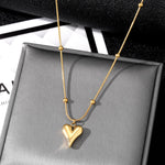 Gold heart shaped pendant nz