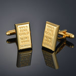 Gold ingot shaped cufflinks nz