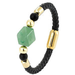 Gold jade bracelet Black and green / 17 cm nz