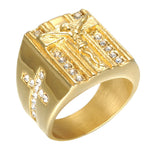 Gold Jesus Ring nz