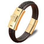 Gold leather bracelet nz