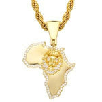 Gold lion African pendant nz