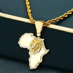 Gold lion African pendant nz