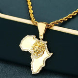 Gold lion African pendant nz