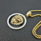 Gold lion head necklace nz