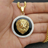 Gold lion head necklace nz