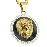 Gold lion head necklace nz