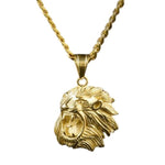 Gold lion head pendant men’s nz