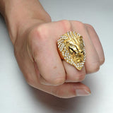 Gold majestic lion ring nz