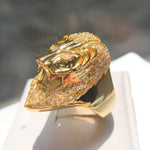 Gold majestic lion ring nz