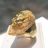 Gold majestic lion ring nz