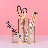 Gold makeup brush holder Golden nz