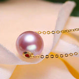 Gold pearl pendant Purple nz