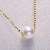 Gold pearl pendant White nz