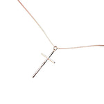 Gold pink cross necklace nz
