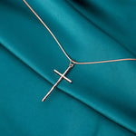 Gold pink cross necklace nz