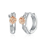 Gold pink flower earrings nz