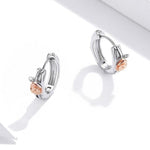 Gold pink flower earrings nz