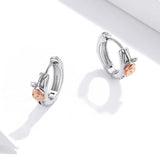 Gold pink flower earrings nz