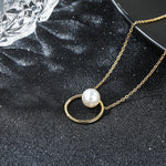 Gold plated pearl necklace Golden nz