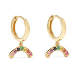 Gold rainbow earrings nz