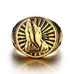 Gold religious signet ring 56 mm nz