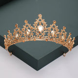Gold rhinestone tiara nz