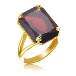 Gold ring with garnet stone nz