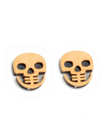 Gold skull earrings nz