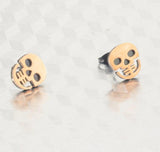 Gold skull earrings nz
