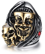 Gold skull ring 54 mm nz