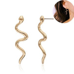 Gold snake drop earrings nz