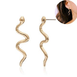 Gold snake drop earrings nz