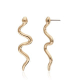Gold snake drop earrings nz