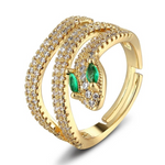Gold snake ring with diamonds nz