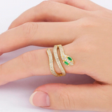 Gold snake ring with diamonds nz