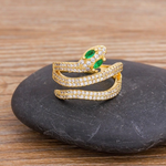 Gold snake ring with diamonds nz