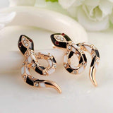 Gold Snake Ruby Earrings nz