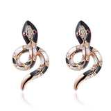 Gold Snake Ruby Earrings nz
