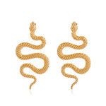 Gold snake shaped earrings nz
