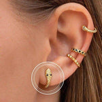 Gold Snake Stud Earrings nz