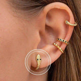 Gold Snake Stud Earrings nz