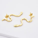 Gold snake Versatile earrings nz