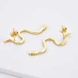 Gold snake Versatile earrings nz