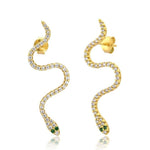 Gold snake Versatile earrings nz