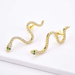 Gold snake Versatile earrings nz