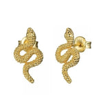 Gold Sparkling snake earrings nz