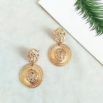 Gold Styled Lion Earrings nz