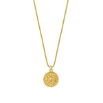 Gold Sun Pendant Necklace nz