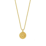 Gold Sun Pendant Necklace nz